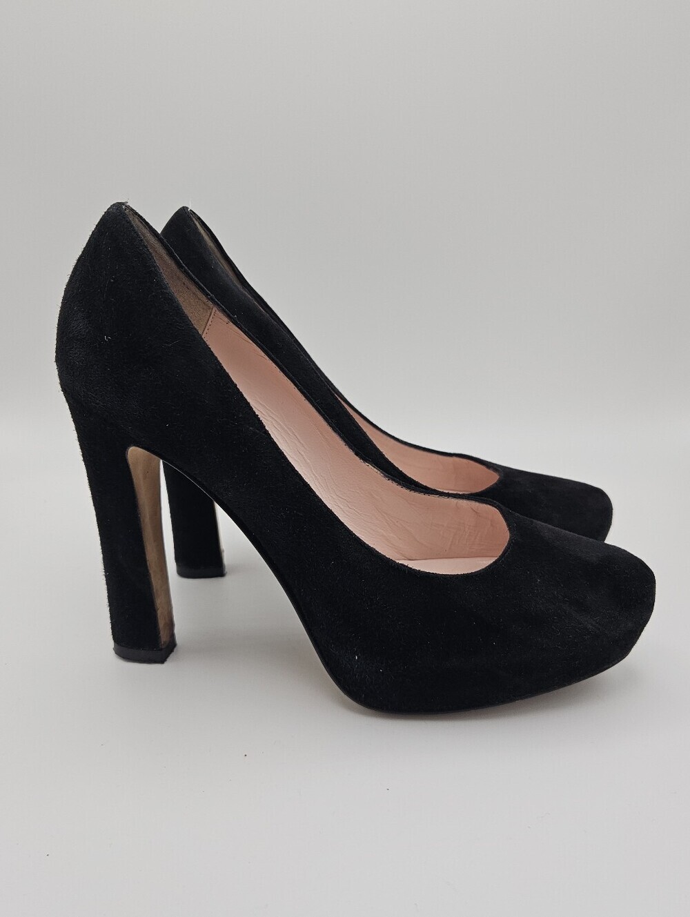 kate spade black suede platform pumps size 6B